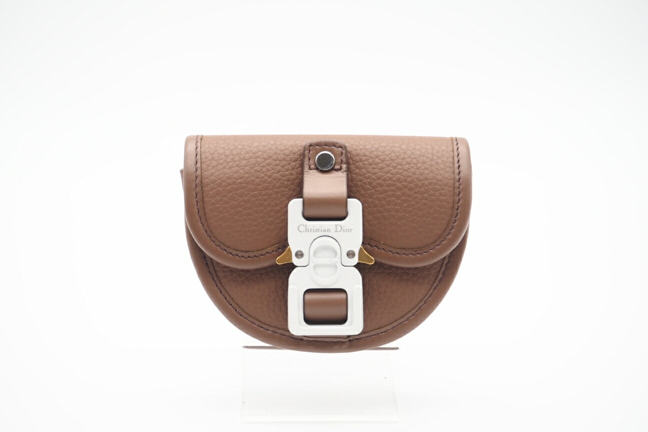 極美品 Dior ディオール ギャロップ レザー AirPods ケース 2ADKH343SOM コインケース ブラウン レザー レディース