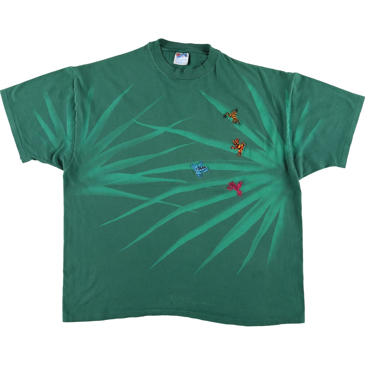 古着 90年代 ヘインズ Hanes BEEFY-T カエル柄 アニマルTシャツ USA製 メンズXXL相当 ヴィンテージ/eaa490699