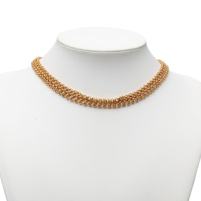 シャネル チェーン ネックレス 02A ゴールド メッキ GP レディース CHANEL 【中古】