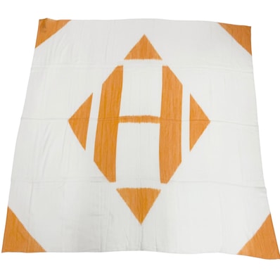 未使用品 エルメス スカーフ Plume H Ikat オレンジ レディース