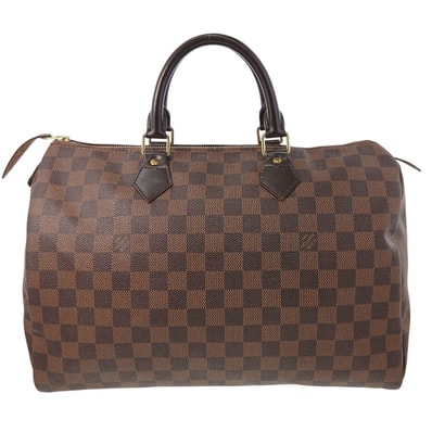 LOUIS VUITTON ルイ・ヴィトン スピーディ 35 ハンドバッグ N41523 ダミエキャンバス ブラウン エベヌ レディース【中古】