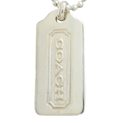 COACH コーチ シグネチャー ロンデル シルバー ロゴプレート ネックレス 925 SILVER シルバー系【中古】