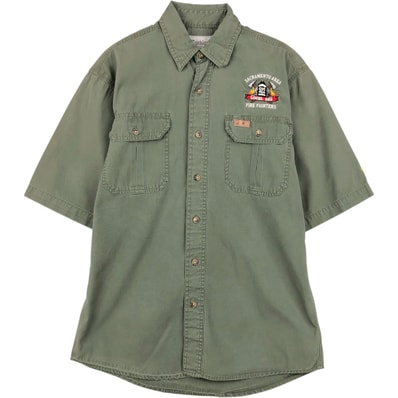 古着 カーハート Carhartt 半袖 ワークシャツ メンズS相当/eaa658068