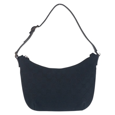 美品 GUCCI グッチ ブラック 黒 GGキャンバス レザー/ ショルダーバッグ 506670 【中古】