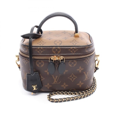 ルイ・ヴィトン LOUIS VUITTON ヴァニティ NV PM ハンドバッグ バッグ PVCコーティングキャンバス レザー モノグラム・リバース レディース ブラウン系 / ブラック系 M45165 【中古】