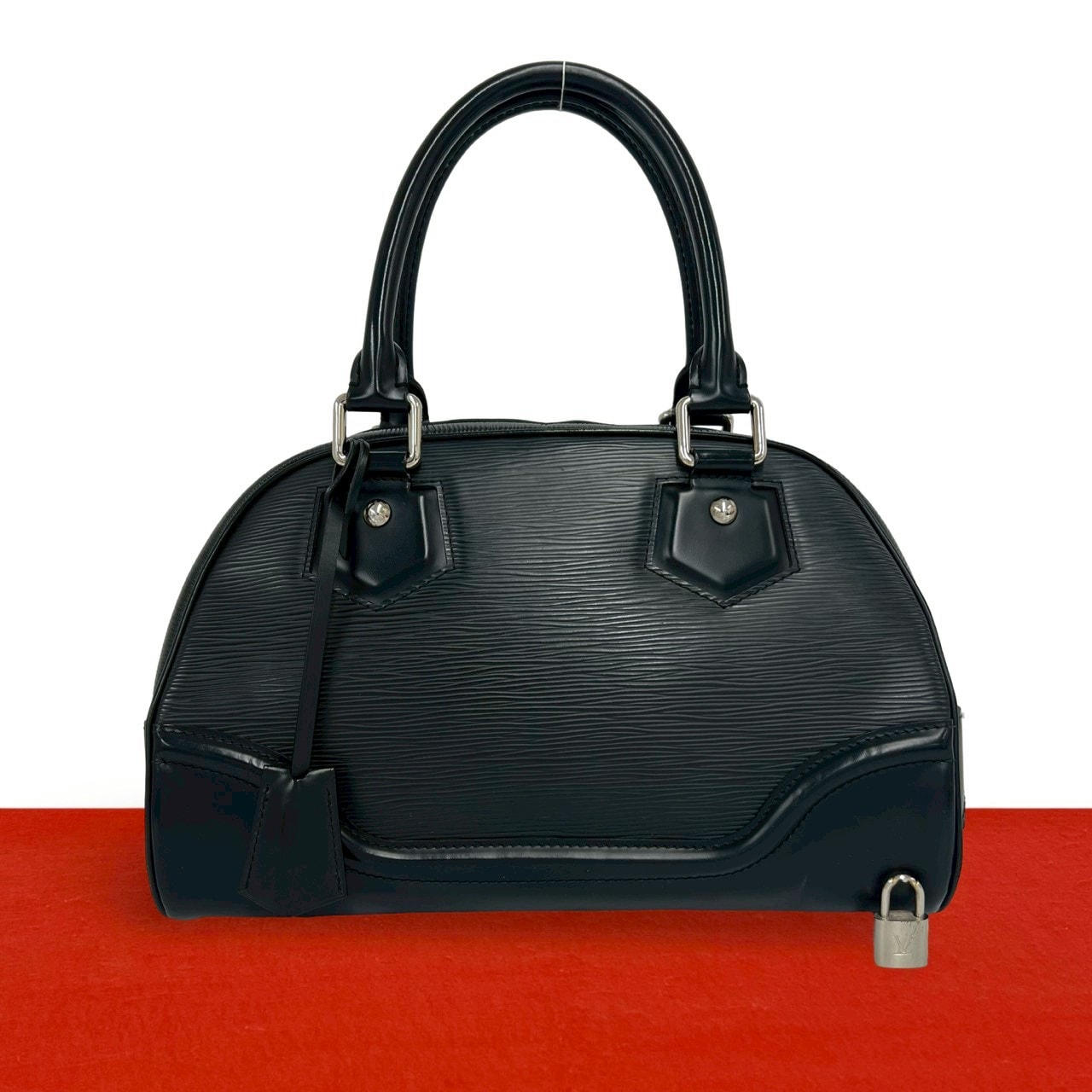LOUIS VUITTON ルイヴィトン ボーリング モンテーニュ PM エピ レザー ハンドバッグ ブラック
 27751