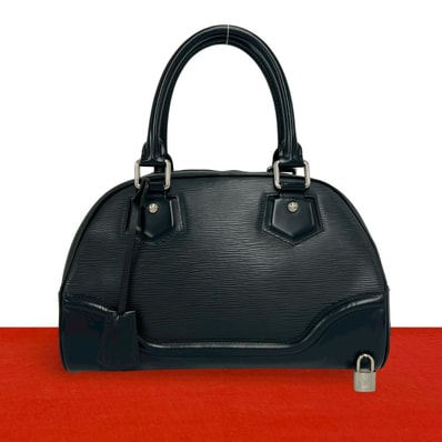 LOUIS VUITTON ルイヴィトン ボーリング モンテーニュ PM エピ レザー ハンドバッグ ブラック
27751