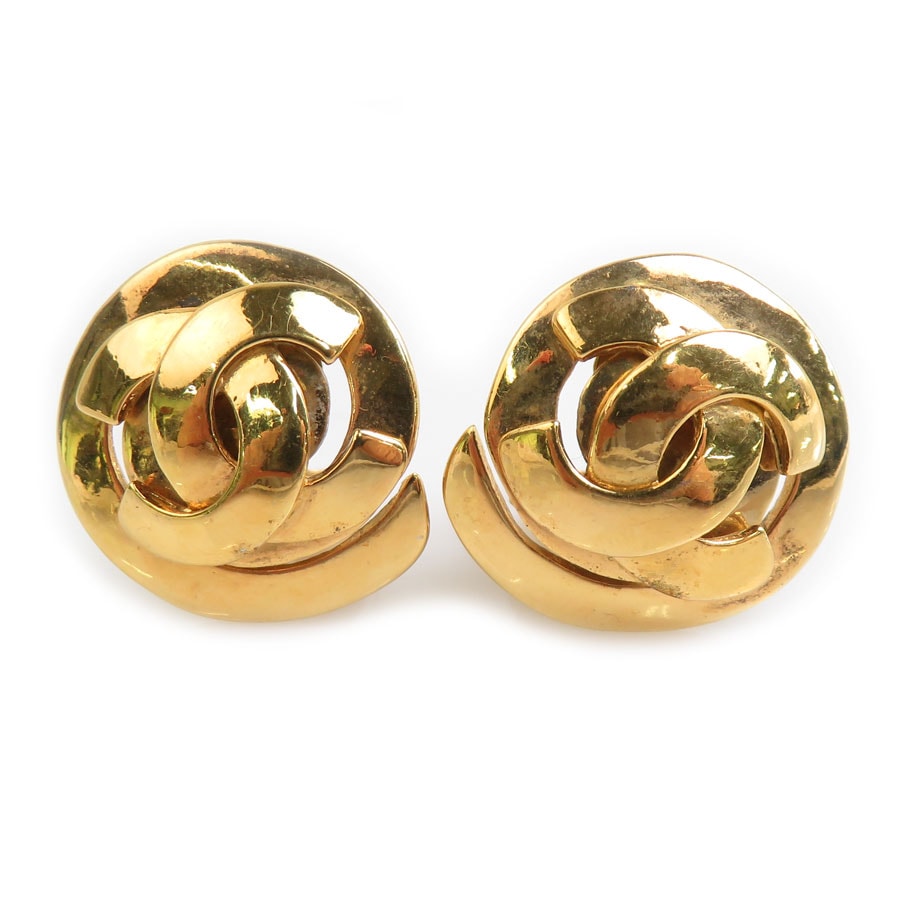 シャネル CHANEL イヤリング ヴィンテージ メタル ゴールド レディース【中古】 56710k