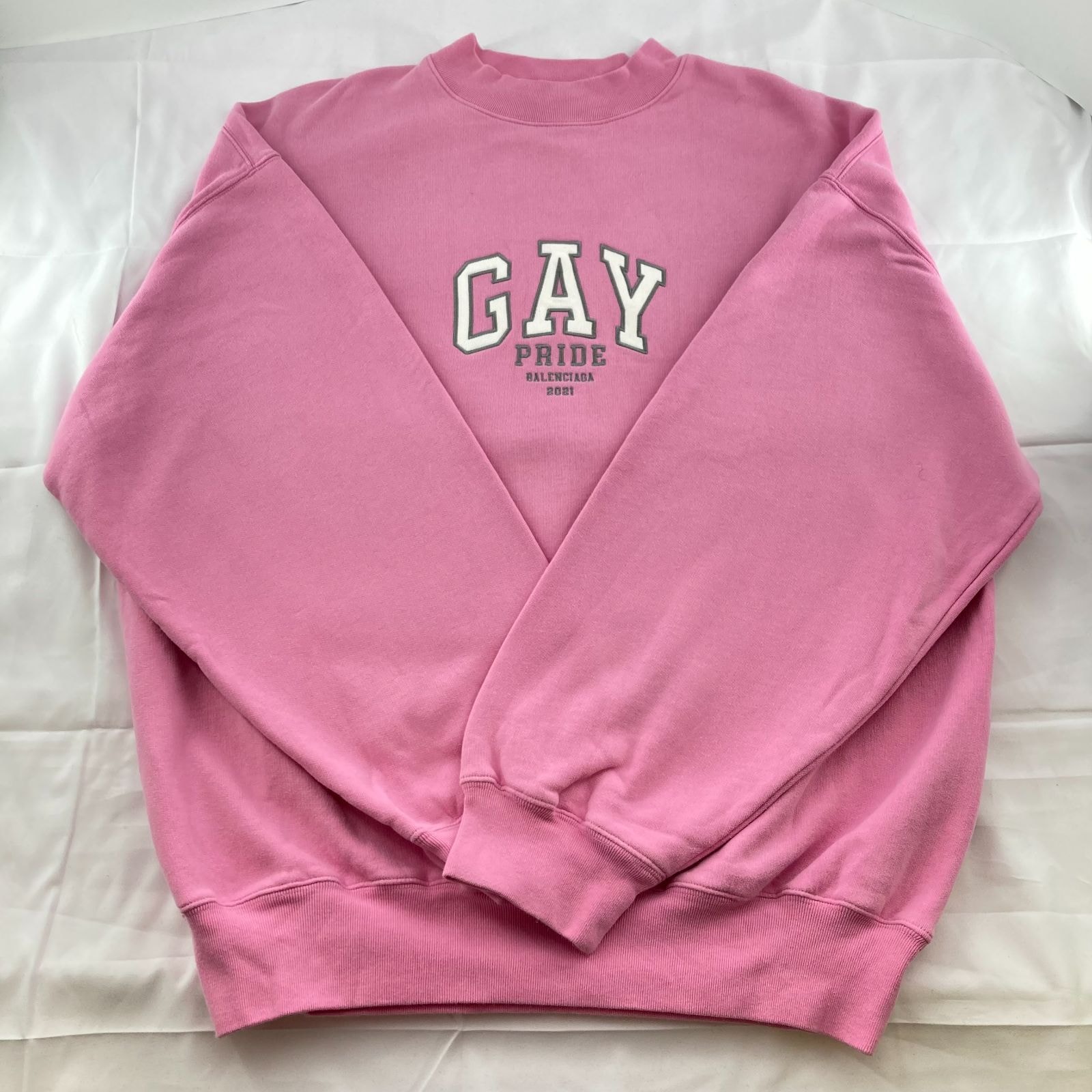 BALENCIAGA(バレンシアガ) 21SS GAY PRIDE フロントロゴ トレーナー ピンク