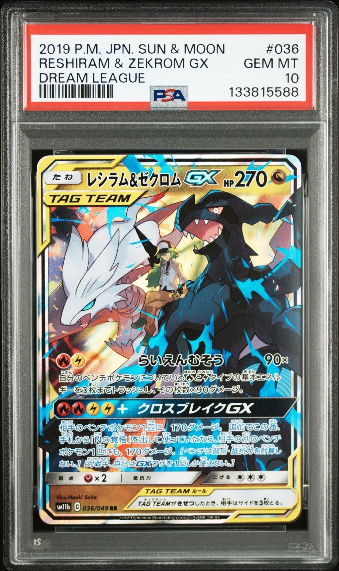 レシラム&ゼクロムGX (N) RR[SM11b 036/049](強化拡張パック「ドリームリーグ」)