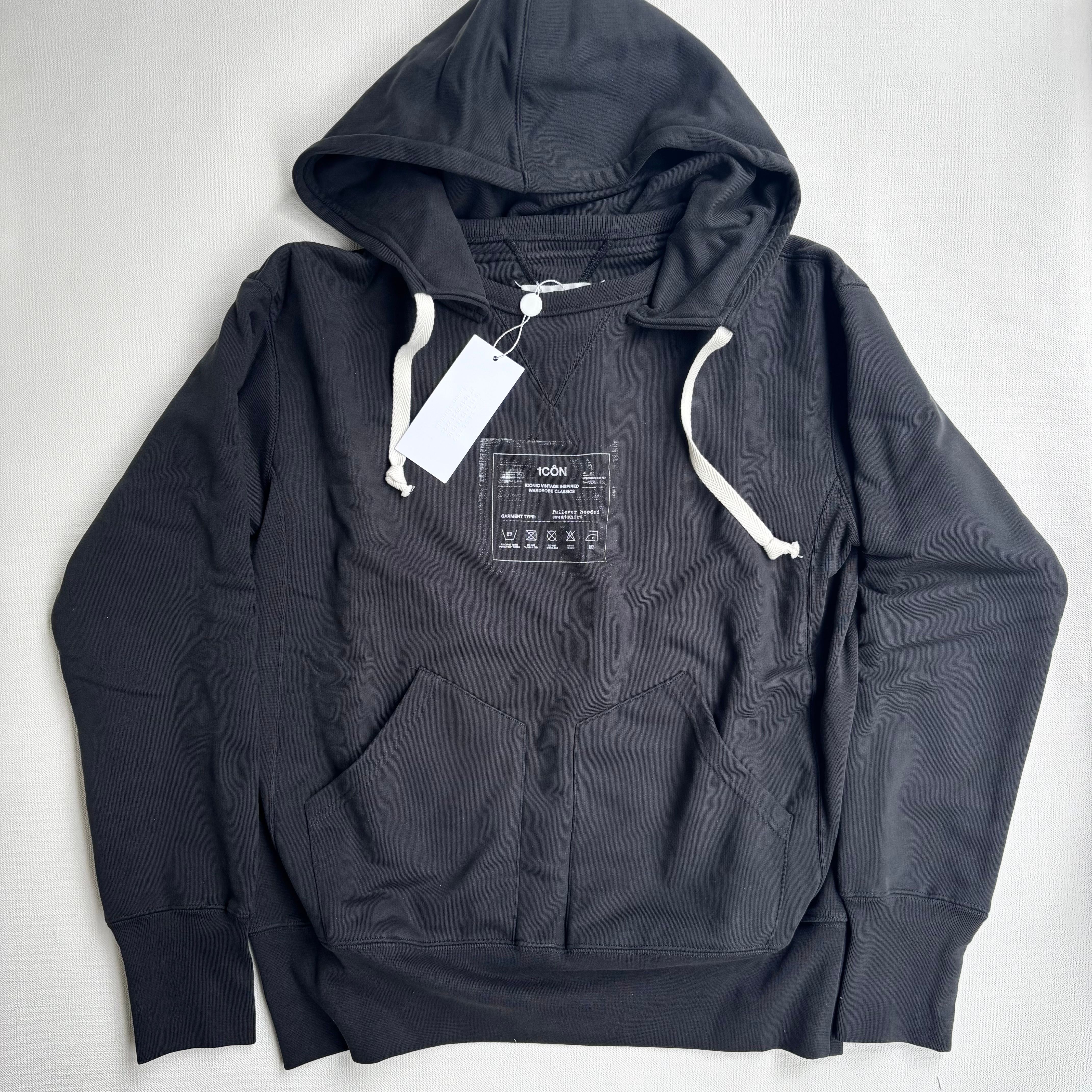 メゾンマルジェラ 21SS 1CON スウェット フーディ 48 ブラック