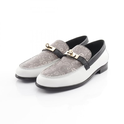 エルメス HERMES デスタン モカシン 靴 レザー レザー リザードナチュラ ホワイト レディース ホワイト系 / ブラック系 【中古】