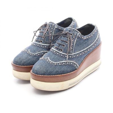 ミュウ ミュウ Miu Miu スニーカー 靴 デニム レディース ブルー系 【中古】