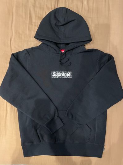 Supreme Bandana Box Logo Hooded Sweatshirt "Black"