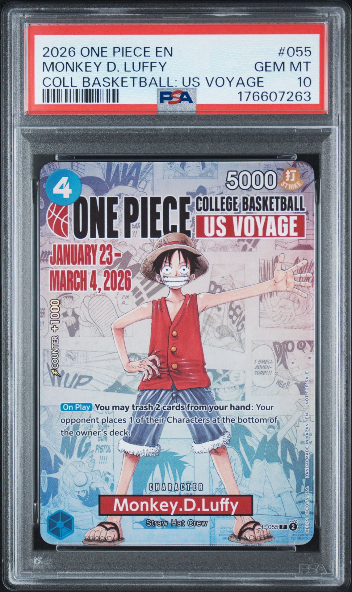 PSA10】モンキー・D・ルフィ：P (開封済) [P-055]【英語版