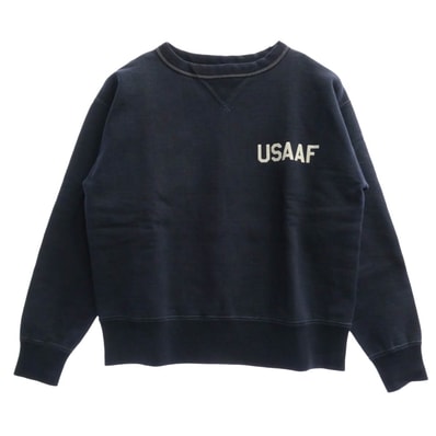 The REAL McCOY'S ザリアルマッコイズ スウェット USAAF 両V スウェット ネイビー系 L【中古】