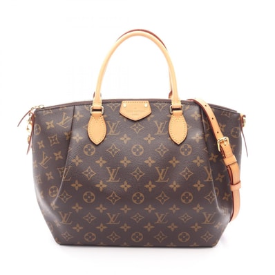 ルイ・ヴィトン LOUIS VUITTON テュレンMM 2WAY ハンドバッグ バッグ PVCコーティングキャンバス レザー モノグラム レディース ブラウン系 M48814 【中古】