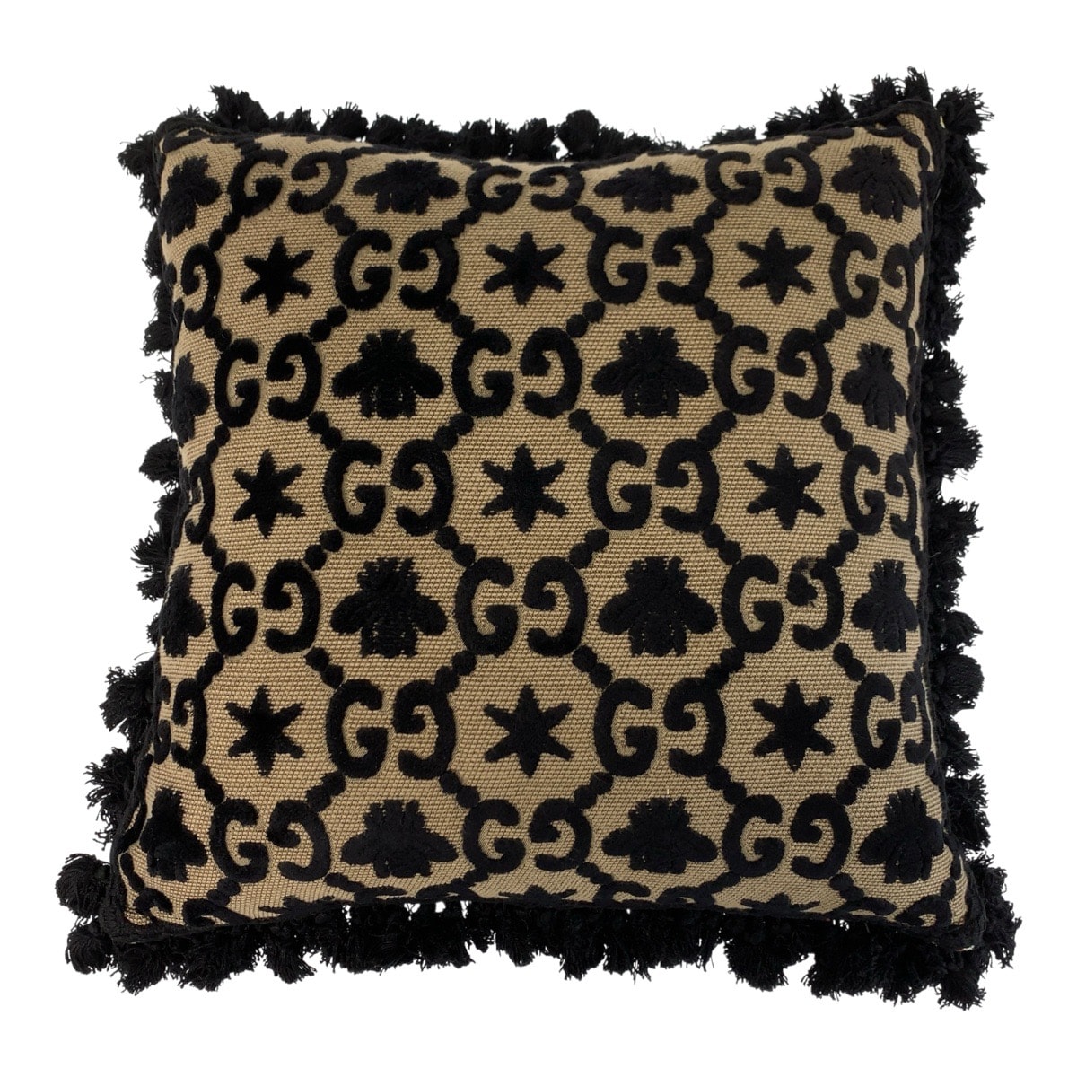 美品 GUCCI グッチ GG ジャカード マルチカラー ファブリック レーヨン/ インテリア クッション 男女兼用 601017 【中古】