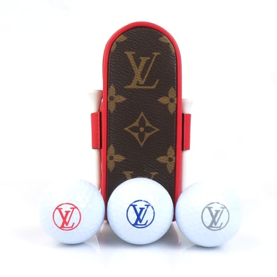 ルイ ヴィトン LOUIS VUITTON ゴルフボール ゴルフボールケース モノグラム セット ゴルフ アンドリュース モノグラムキャンバス ルージュ ユニセックス GI0297【中古】 h31970a