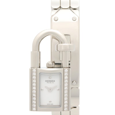 エルメス HERMES ケリーウォッチ ミニ 腕時計 時計 ステンレススチール ダイヤモンド レディース ホワイト系 KE4.130 【中古】