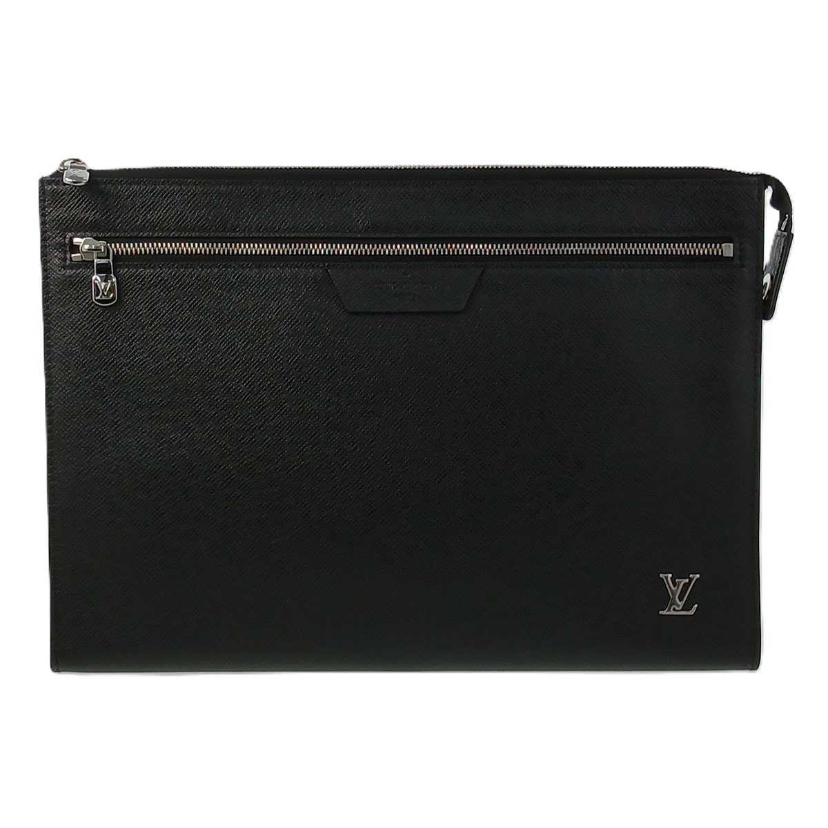 LOUIS VUITTON ルイ・ヴィトン ポシェット 24H クラッチバッグ M30965 タイガ ブラック シルバー金具 メンズ【中古】