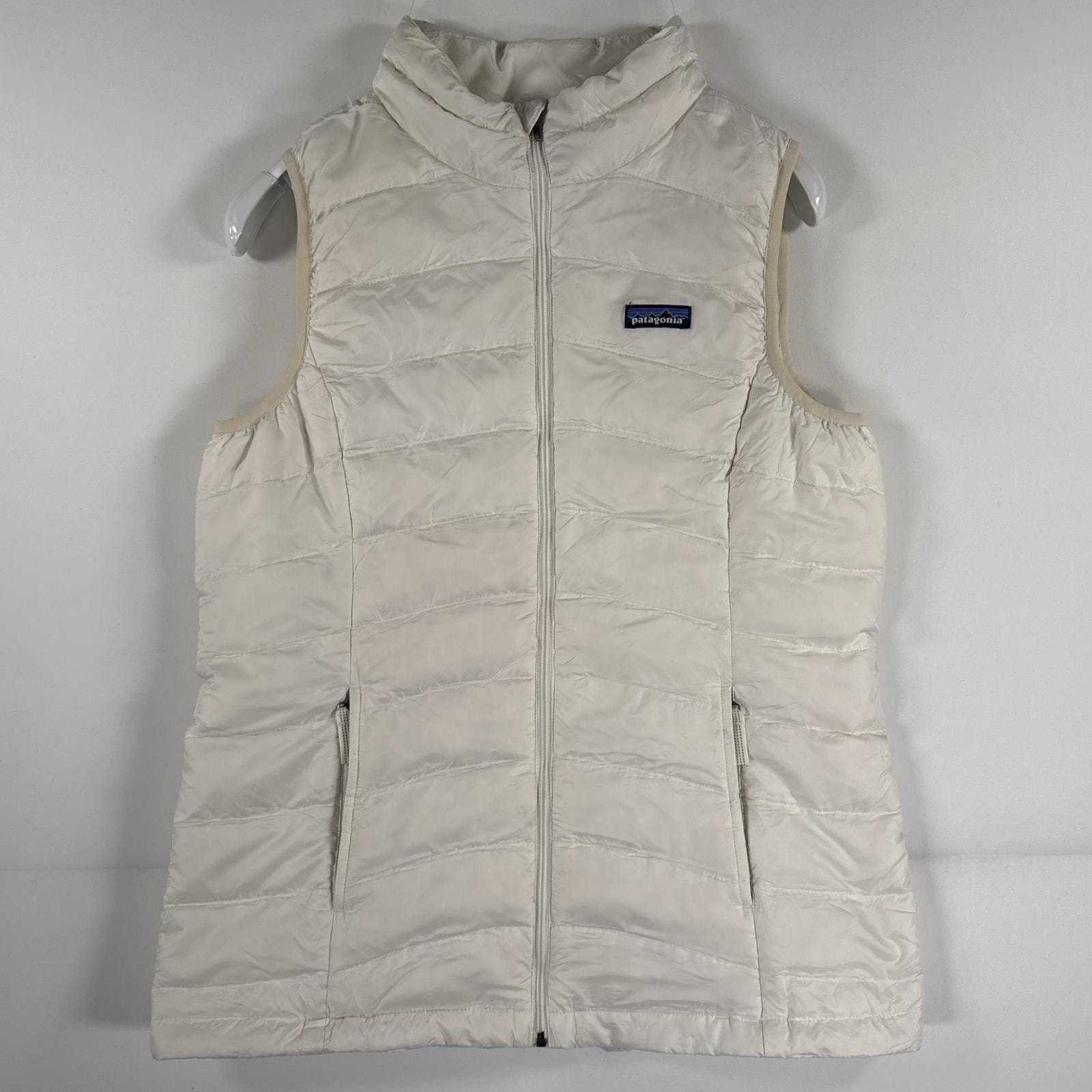 古着 パタゴニア patagonia ダウンベスト レディース ダウン ワンポイント アウトドア XXL 16-18  ホワイト キッズ