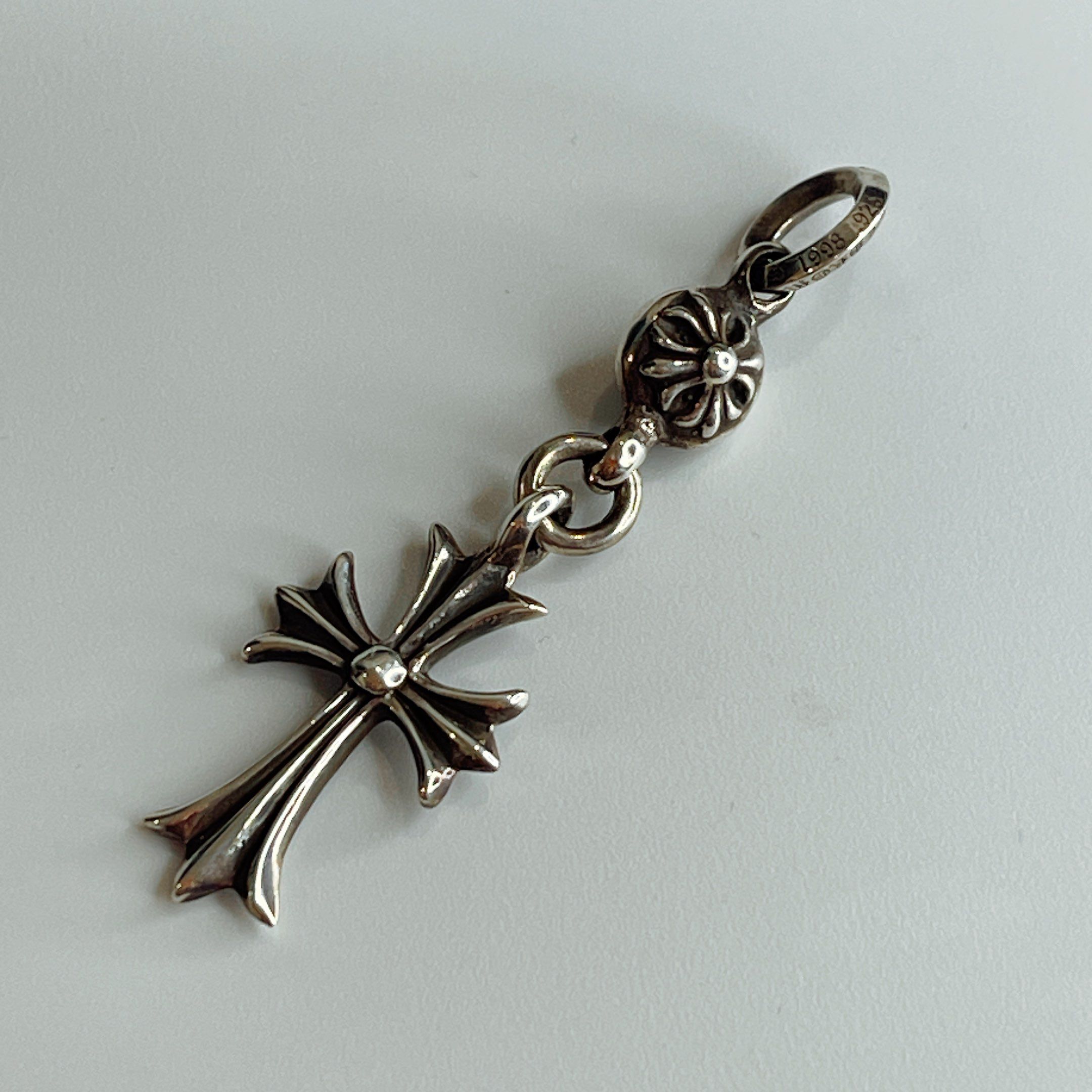 Chrome Hearts 1 Ball Tiny CH Cross Charm "Silver"