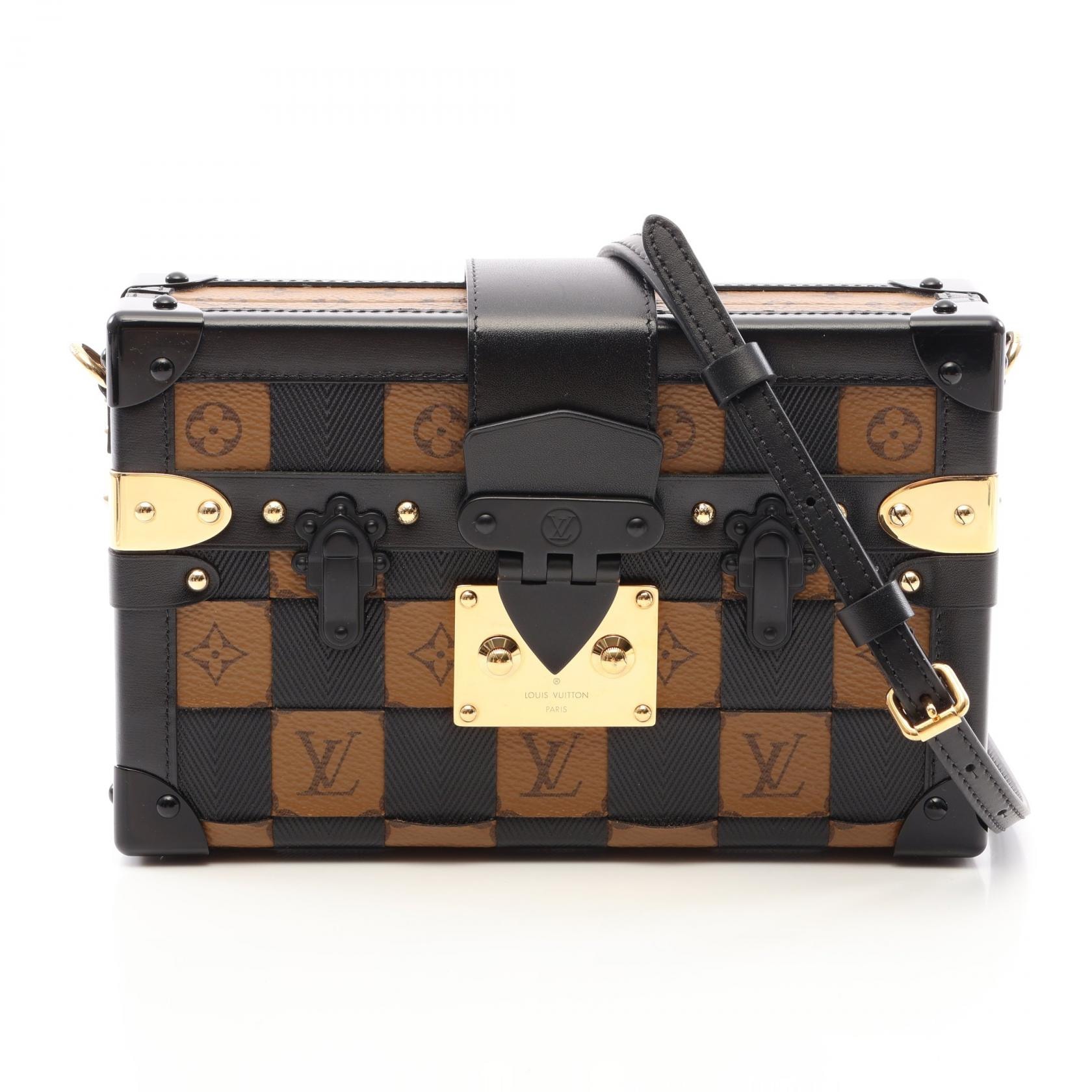 ルイ・ヴィトン LOUIS VUITTON プティット マル ショルダーバッグ バッグ PVCコーティングキャンバス レザー モノグラム・リバース レディース ブラウン系 / ブラック系 M53253 【中古】