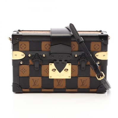 ルイ・ヴィトン LOUIS VUITTON プティット マル ショルダーバッグ バッグ PVCコーティングキャンバス レザー モノグラム・リバース レディース ブラウン系 / ブラック系 M53253 【中古】
