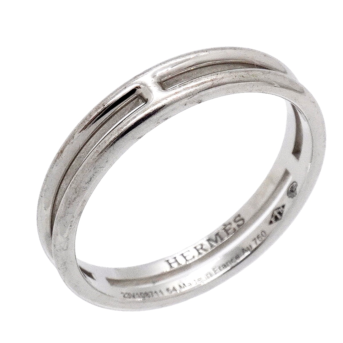 【6jkb0449】エルメス リング アリアンヌ K18WG ホワイトゴールド #54【中古】レディース
