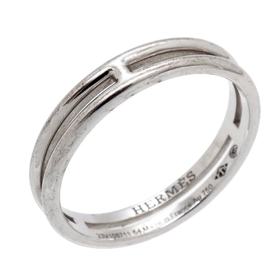 【6jkb0449】エルメス リング アリアンヌ K18WG ホワイトゴールド #54【中古】レディース