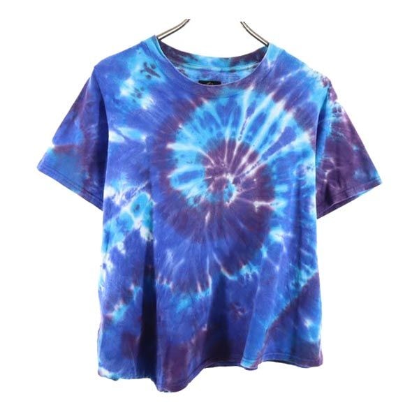 Needles ニードルズ 日本製 タイダイ アシンメトリー 半袖 アシンメトリー Tシャツ 2 ブルー系