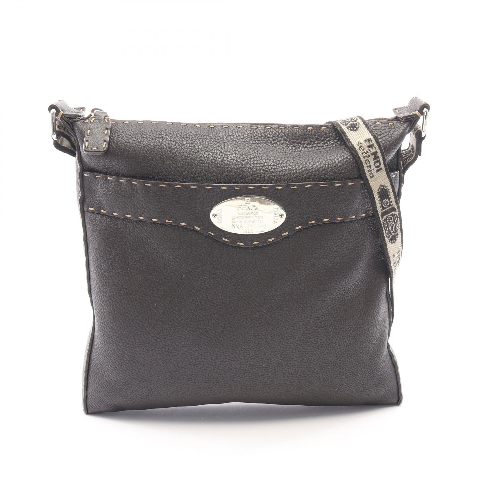 フェンディ FENDI セレリア ショルダーバッグ バッグ レザー レディース ブラウン系 【中古】