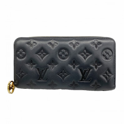 【6ce5921】ルイヴィトン 長財布 クッサン/モノグラム・エンボス ジッピー ウォレット M81763 ノワール【中古】レディース