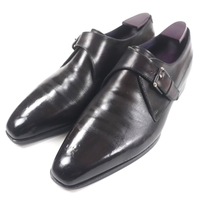 美品 ベルルッティ
レザーシューズ スカーズ デムジュール ダークパープル メンズ 28cm相当