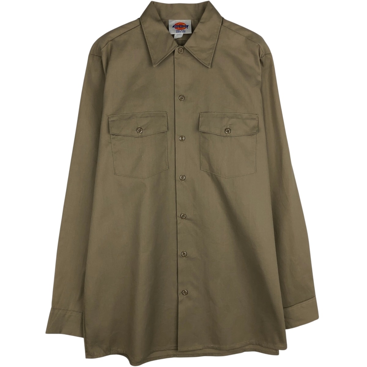 古着 90年代 ディッキーズ Dickies 長袖 ワークシャツ USA製 メンズM相当 ヴィンテージ/eaa643497