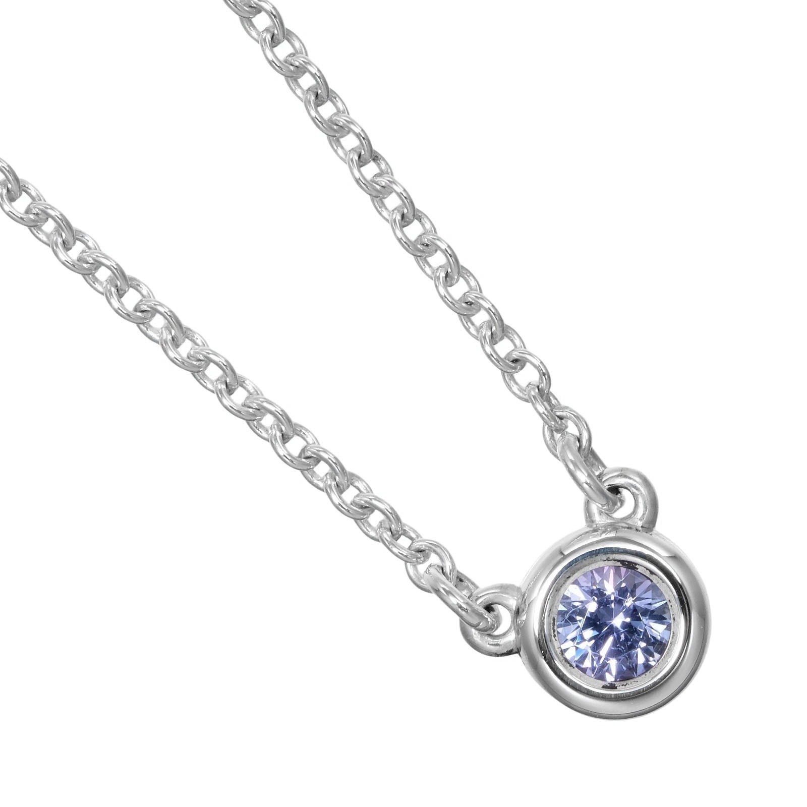 ティファニー カラーバイザヤード ブルー レディースネックレス