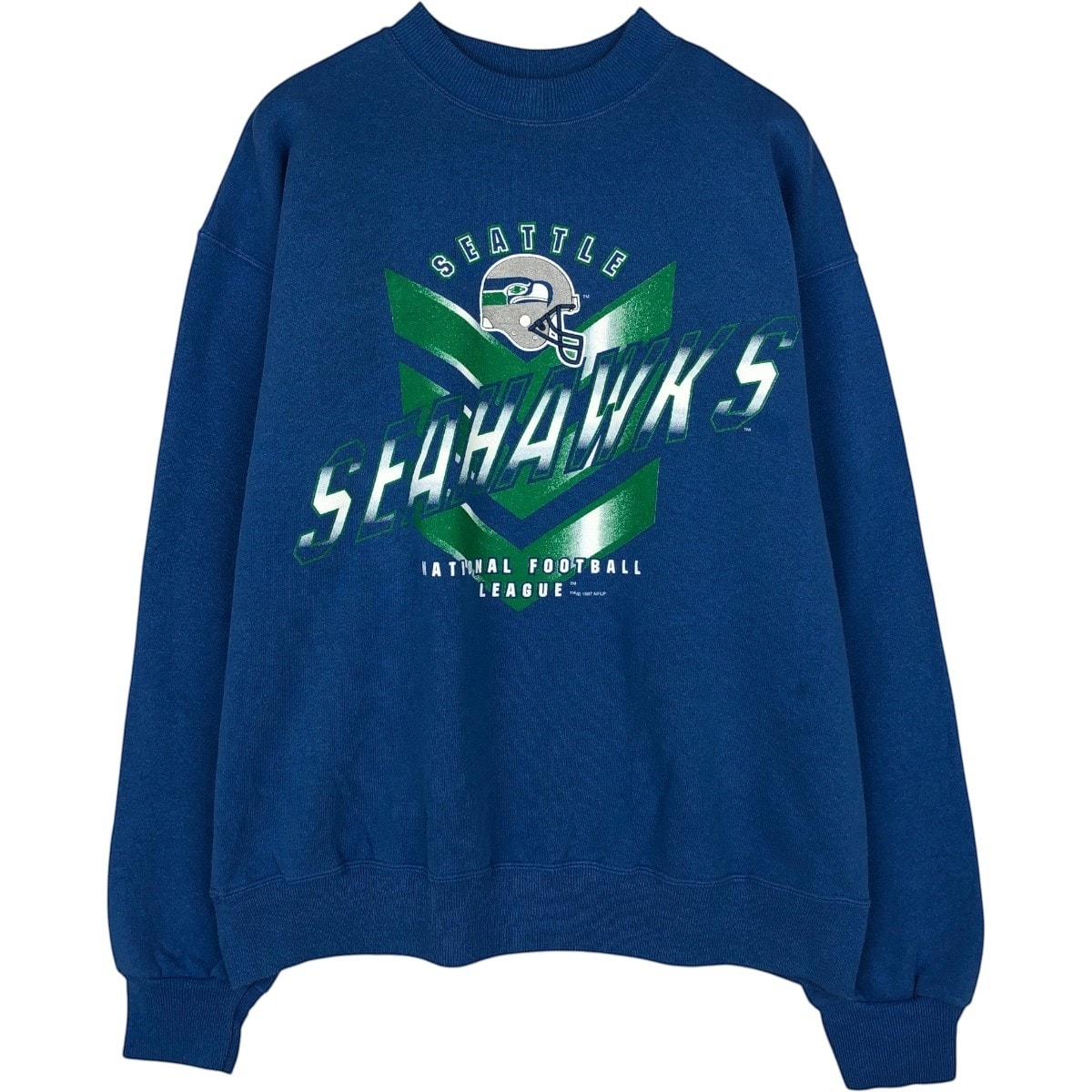 古着 90年代 ヘインズ Hanes NFL SEATTLE SEAHAWKS シアトルシーホークス プリントスウェットシャツ トレーナー メンズL相当 ヴィンテージ/eaa680637
