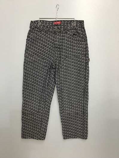 Supreme Monogram Double Knee Denim Painter Pant "Black"