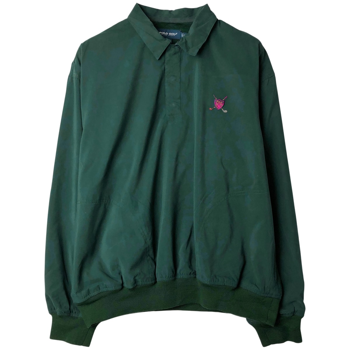 古着 90~00年代 ラルフローレン Ralph Lauren POLO GOLF ポロゴルフ ハーフスナップ 襟付き ウォームアッププルオーバー メンズXL相当/eaa613865