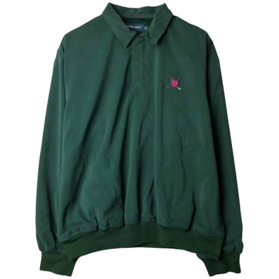 古着 90~00年代 ラルフローレン Ralph Lauren POLO GOLF ポロゴルフ ハーフスナップ 襟付き ウォームアッププルオーバー メンズXL相当/eaa613865