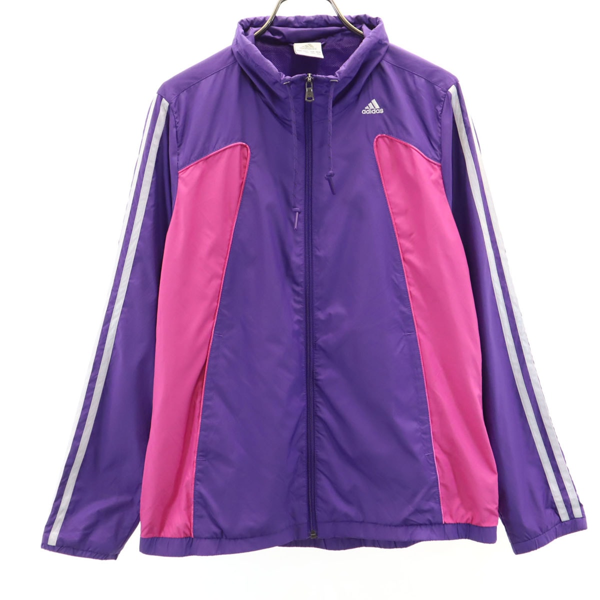 adidas アディダス ウインドブレーカー M パープル ジャケット 裏メッシュ