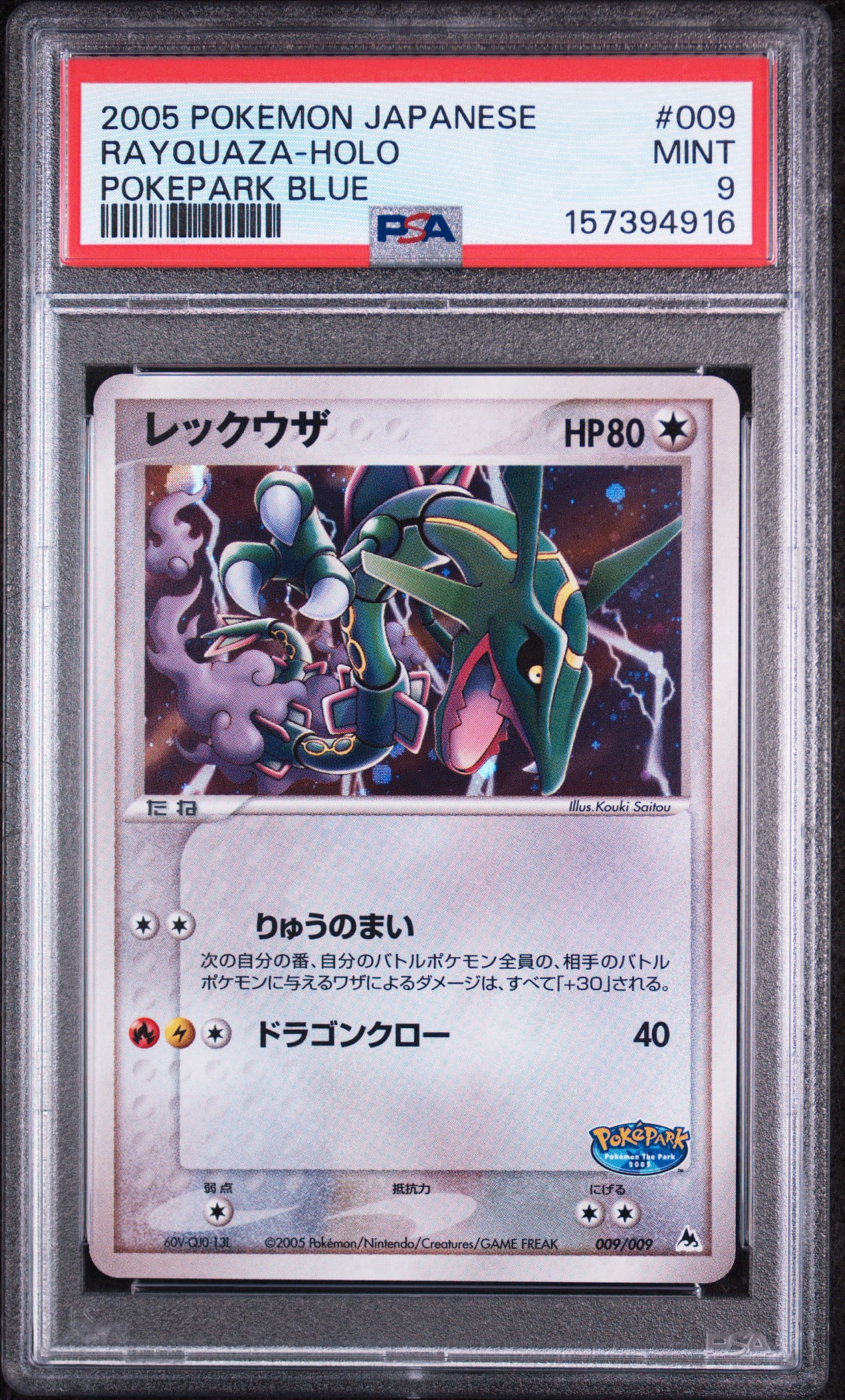 レックウザ [PCG 009/009](ポケパークプレミアムファイル「ブルー