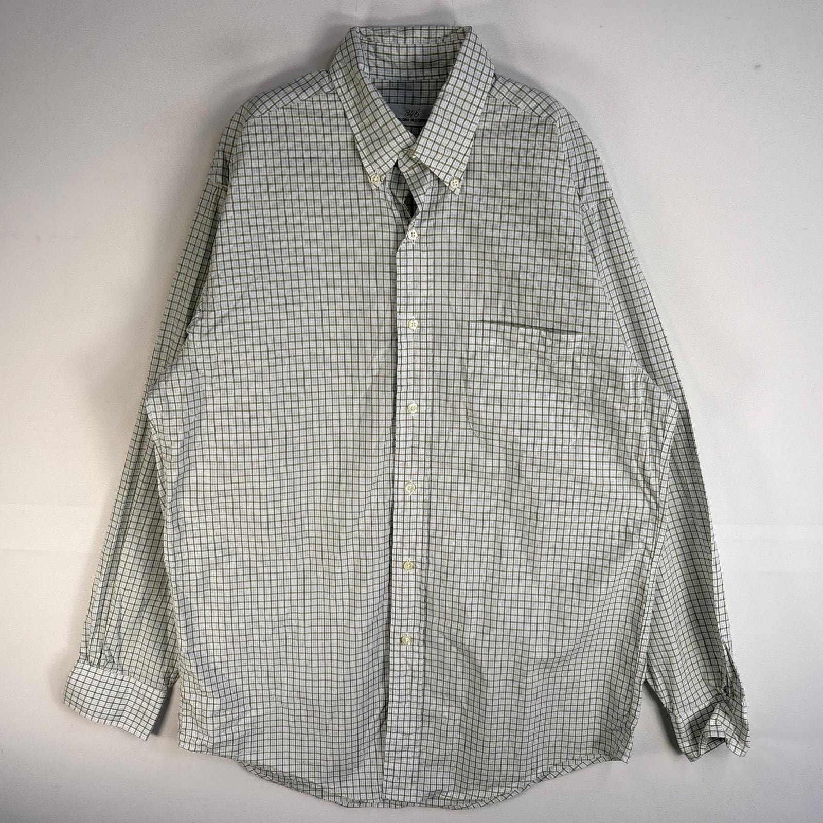 古着 ブルックスブラザーズ Brooks Brothers 長袖シャツ チェック 胸ポケ 346 M ホワイト系 マルチカラー メンズ