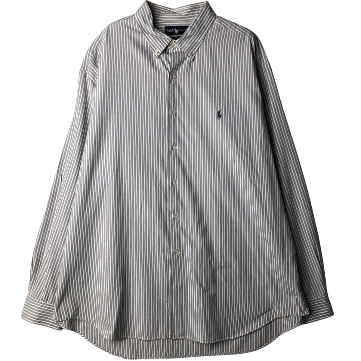 古着 ラルフローレン Ralph Lauren MARLOWE 長袖 ボタンダウンストライプシャツ メンズXXL相当/eaa628777