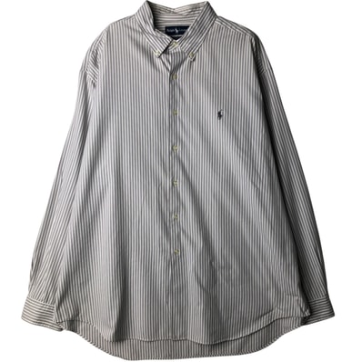 古着 ラルフローレン Ralph Lauren MARLOWE 長袖 ボタンダウンストライプシャツ メンズXXL相当/eaa628777