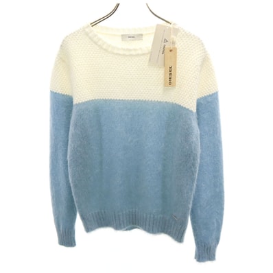 未使用 DIESEL ディーゼル イタリア製 長袖 セーター XS ブルー系 ニット
