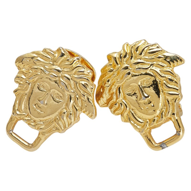 ヴェルサーチェ メドゥーサ イヤリング ゴールド メッキ レディース VERSACE 中古
