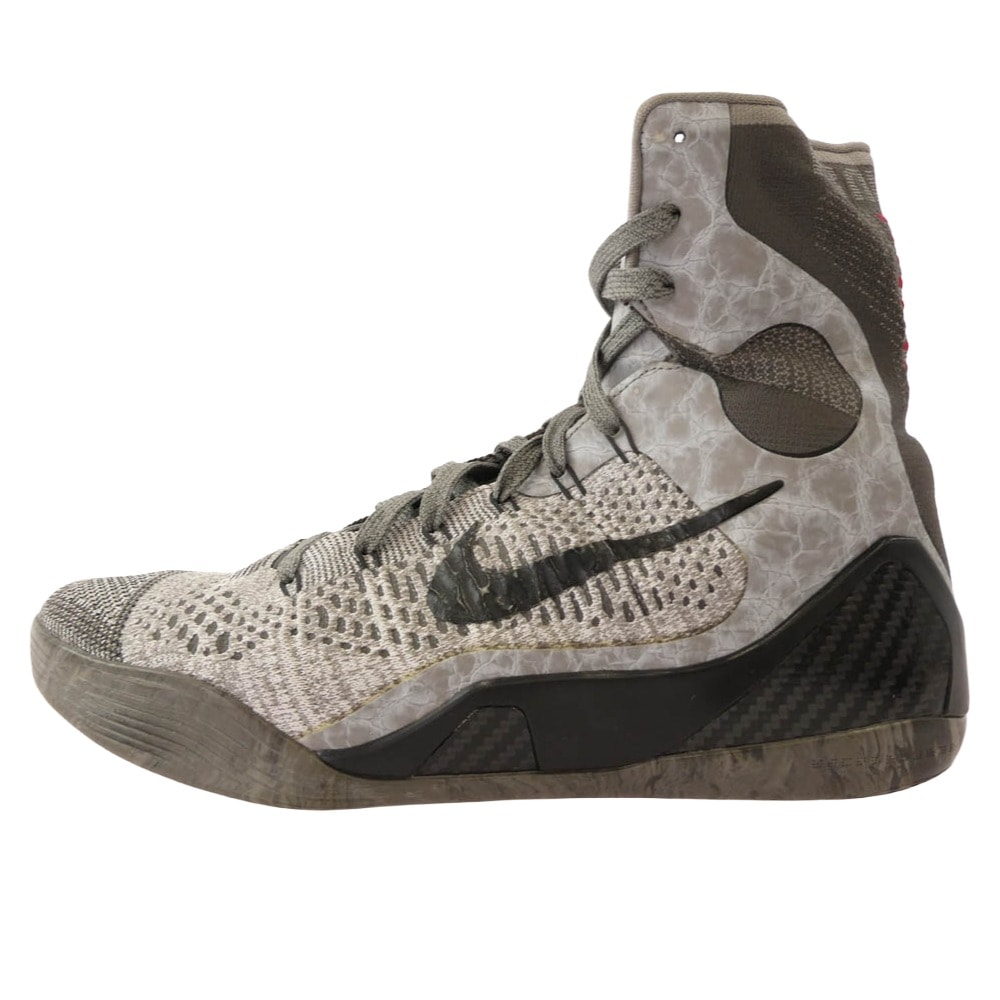 NIKE ナイキ スニーカー 630847-003 KOBE 9 IX ELITE Details コービー 9 エリート ハイカット スニーカー グレー系 27.5cm【中古】