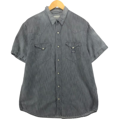 古着 ラルフローレン Ralph Lauren DENIM AND SUPPLY 半袖 ウエスタンシャツ メンズXL相当/eaa565810